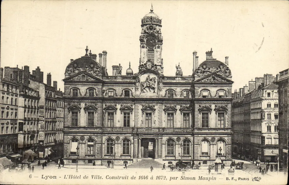 Lyon - Das Rathaus — Von 1646 bis 1672 von Simon Maupin errichtet — B.F., PARIS - Vorderseite