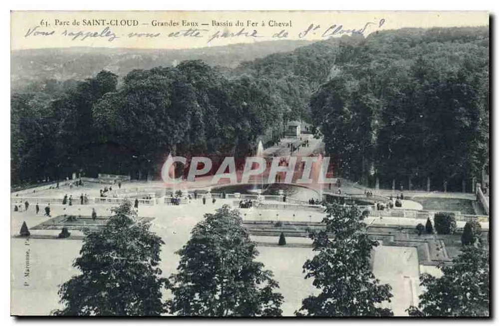 Park von SAINT-LOUD — Grandes Eaux — Bassin des Pferdes — P. Xerriane, 61 - Vorderseite