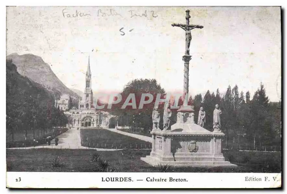 Lourdes — Calvaire Breton — Edição F. V. - Frente