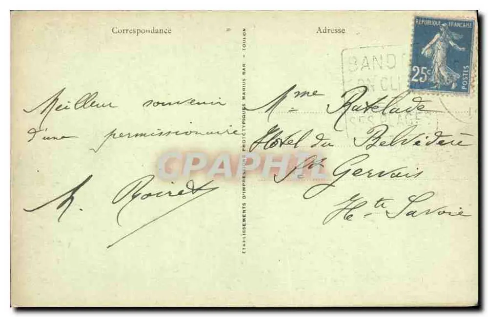 A Costa do Azul - Bandol : Península de Capelan — Editor: n° 1685 - Verso