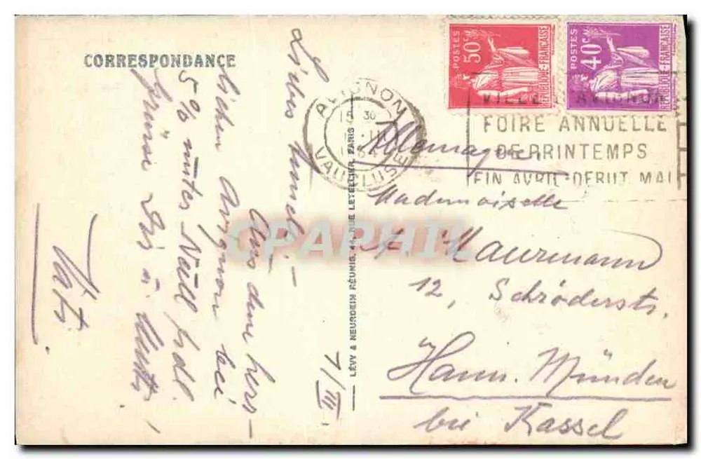 Avignon — O Palácio dos Papas (lado Leste) — LL. - Verso