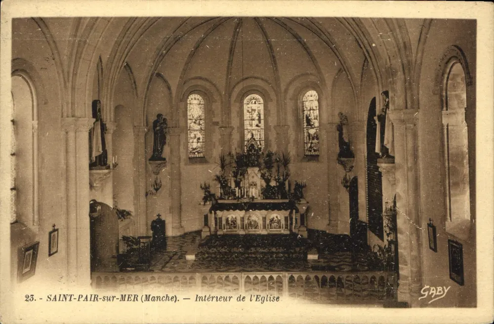 Saint-Pair-sur-Mer (Manche) — Interno della Chiesa — Saby - Recto