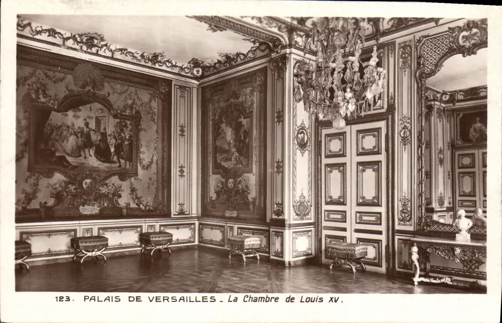 Schloss Versailles — Die Kammer von Ludwig XV — Anonymer Verlag, Nr. 123 - Vorderseite
