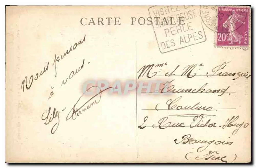 Route der Grande-Chartreuse - Brücke Saint-Bruno — Dauphiné, Verlag Cl.A.V., Nr. 54 - Rückseite