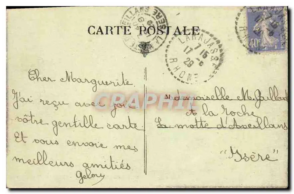 Larajasse (Rhône) — Ponte de Rocaille — Guyot édit - Verso
