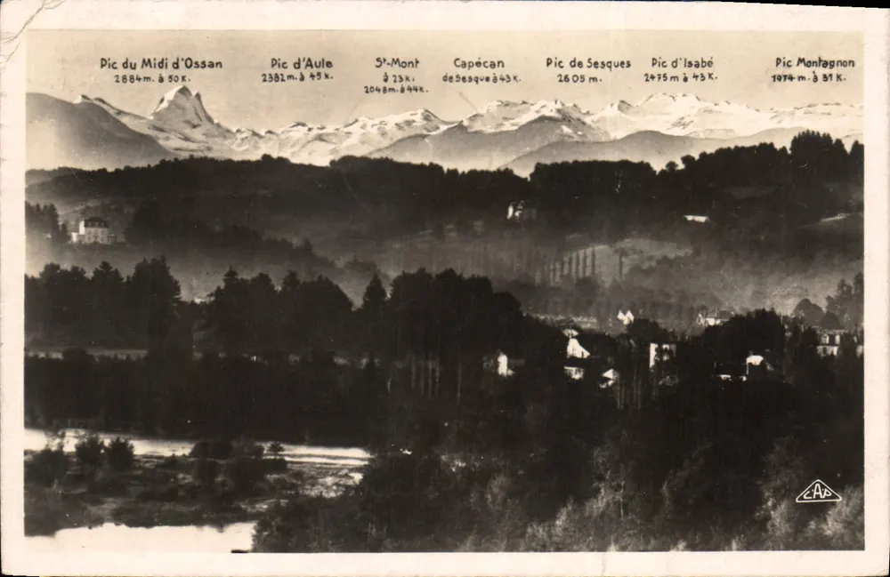Vista dos montes da Cadeia dos Pirineus — editor A.P. n°108 - Frente