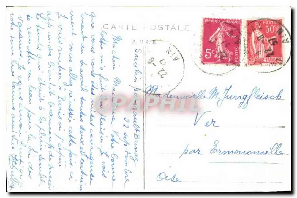 Umgebung von SAULT-BRENANZ — Ein Altes Schloss — Verlag E. AULAS n°624 - Rückseite