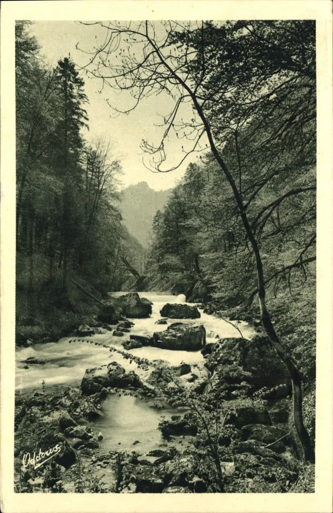 Dauphiné - Estrada da Chartreuse - Le Guiier — Editor G. Oddoux, número de série não visível - Frente