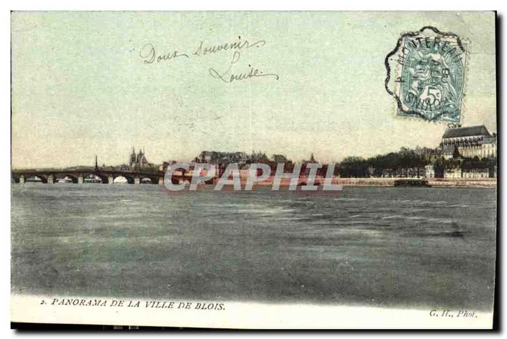 Panorama da cidade de Blois — G.H. Phot. - Frente