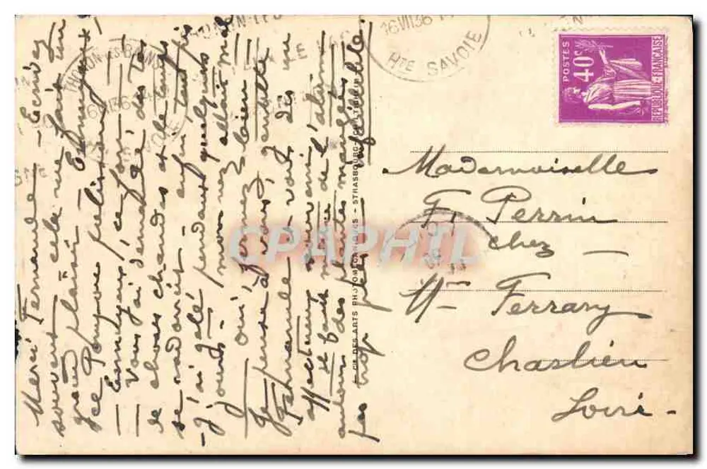Barco do LÉMAN — n° 2059 — LL. - Verso