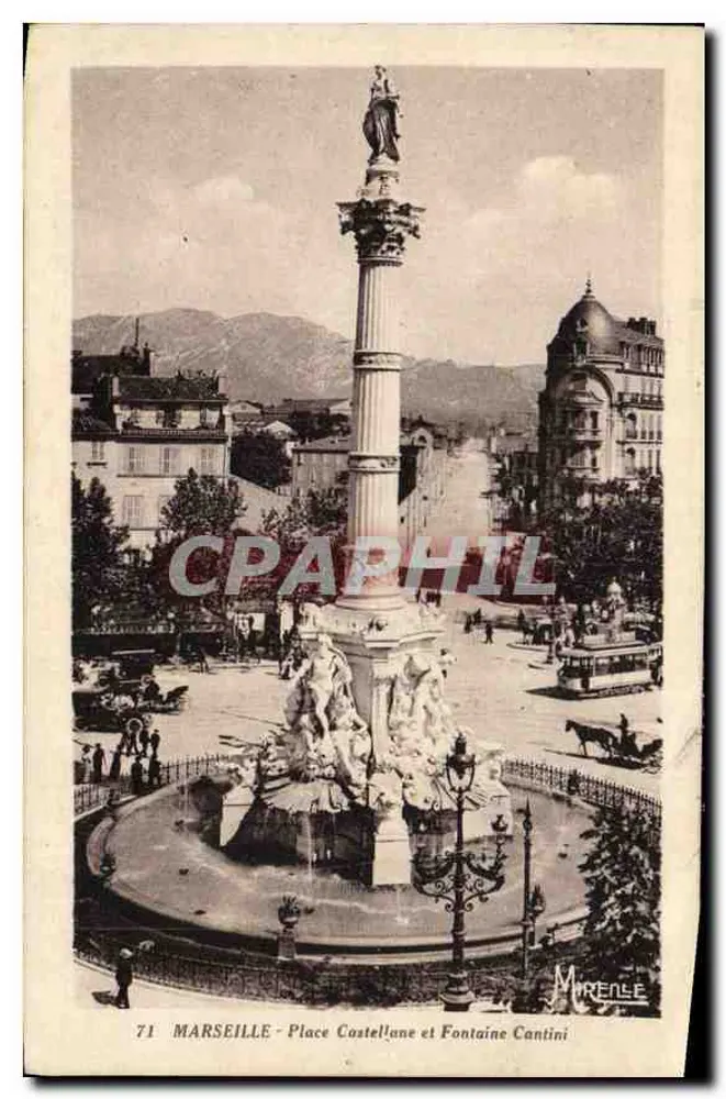 Marseille - Place Castellane und Fontaine Cantini — MIRENCE, Nr. 71 - Vorderseite