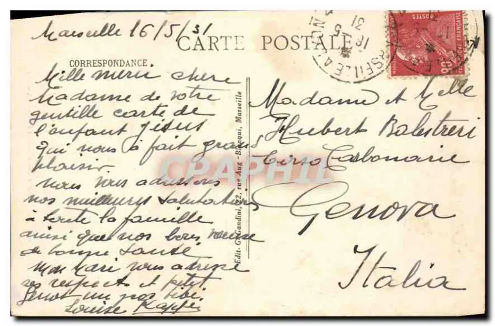 Marseille - Place Castellane und Fontaine Cantini — MIRENCE, Nr. 71 - Rückseite