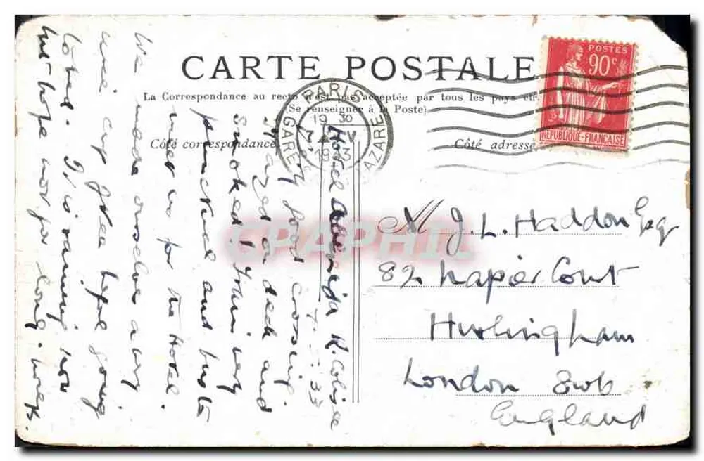 Paris — O Pont Alexandre III — Graphphil - Verso