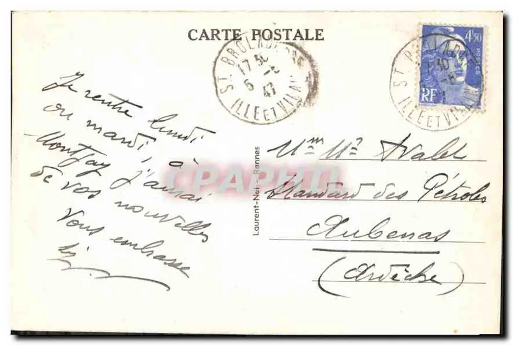 Le Mont Saint-Michel — Côté Nord au Clair de Lune — Loïr, n°2955 - Verso
