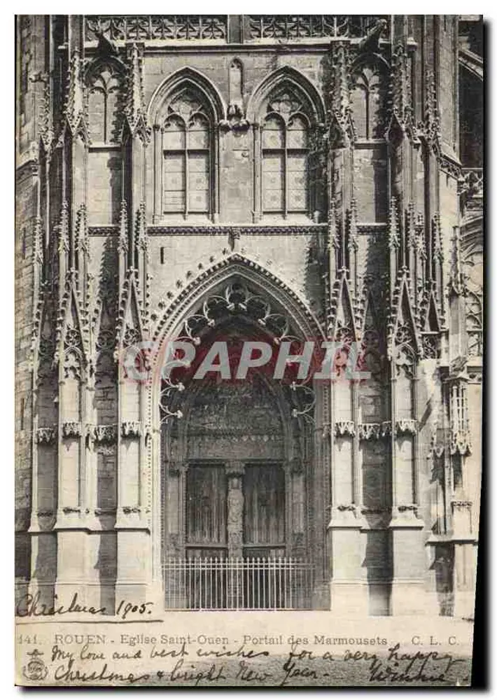 Rouen - Kirche Saint-Ouen - Portal der Marmousets — C. L. C. n° 1441 - Vorderseite