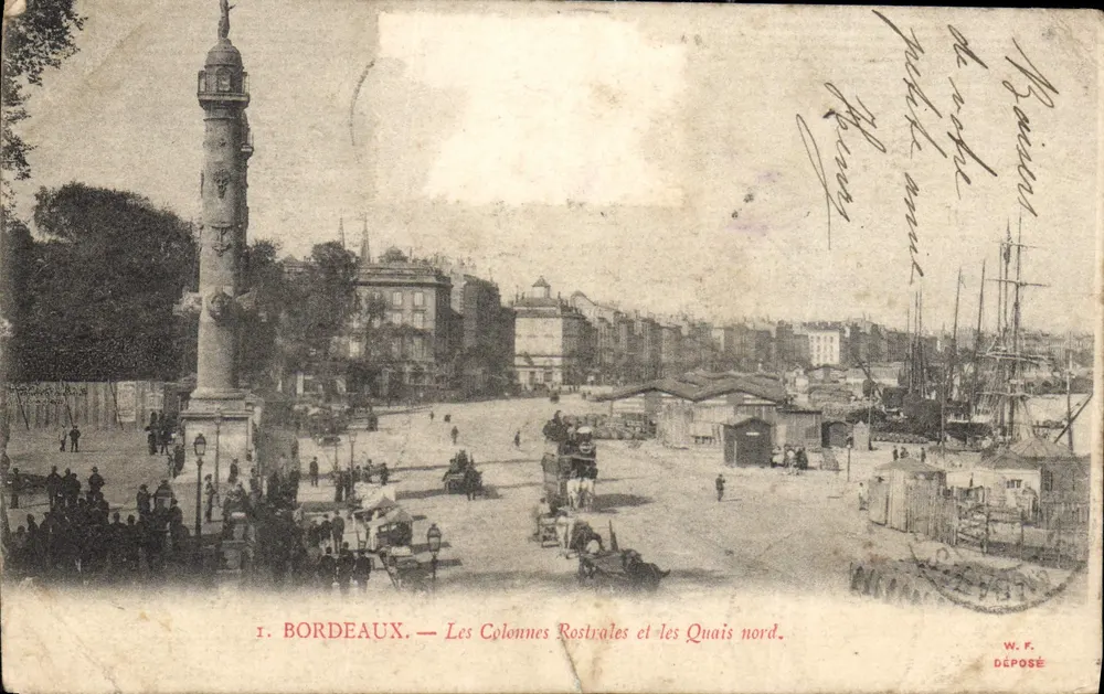 Bordeaux — Die Rostralkolonnaden und die nördlichen Kai — W. F. Déposé - Vorderseite