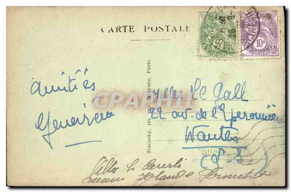 Grab von Napoleon — Hôtel des Invalides — Verlag T.M.K. - Rückseite