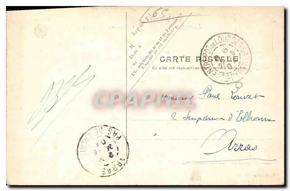 Lourdes — Virgem da Esplanada — V.P. Paris No. 22 - Verso