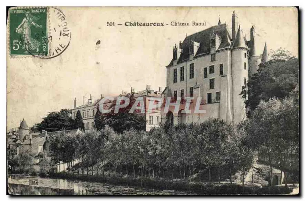 Châteauroux — Castelo Raoul — editor não identificado, n° de série 501 - Frente