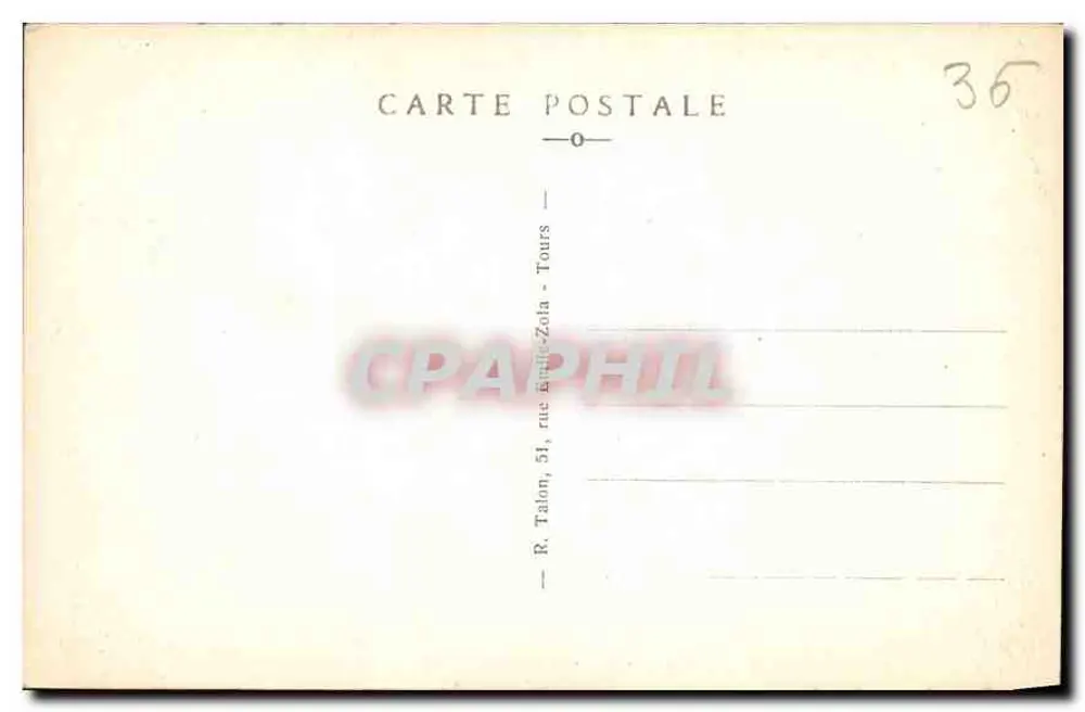 Issoudun (Indre) — Kapelle St-Roch — Motiv einer Kante (Südwestseite) A.P. - Rückseite