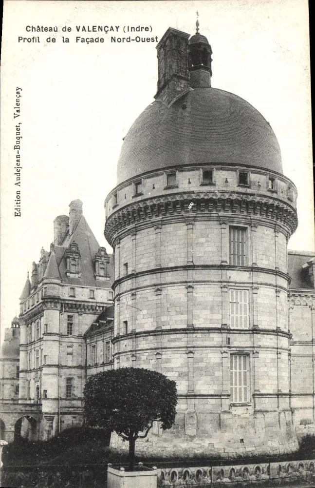 Schloss Valençay (Indre) — Profil der Nordwestfassade — Ausgabe Audejean-Buquet, Valençay - Vorderseite