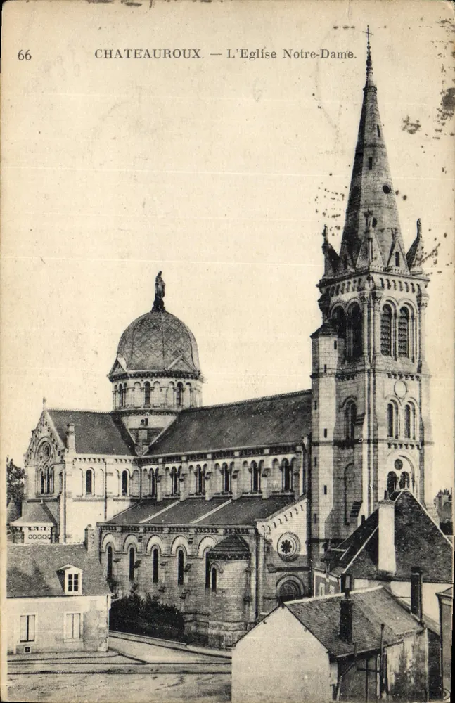 Châteauroux — Katedra Najświętszej Maryi Panny — wydawca Neurouin-Présés, nr 66 - Awers