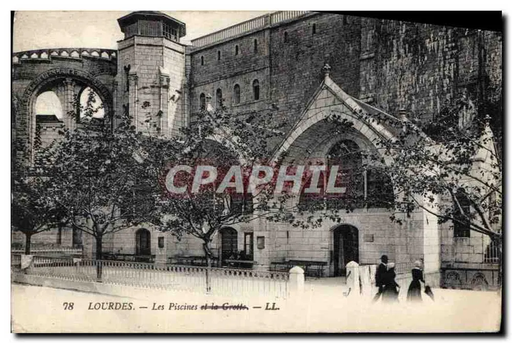 Lourdes — As Piscinas e a Gruta — LL. — Editor LL, n° 78 - Frente