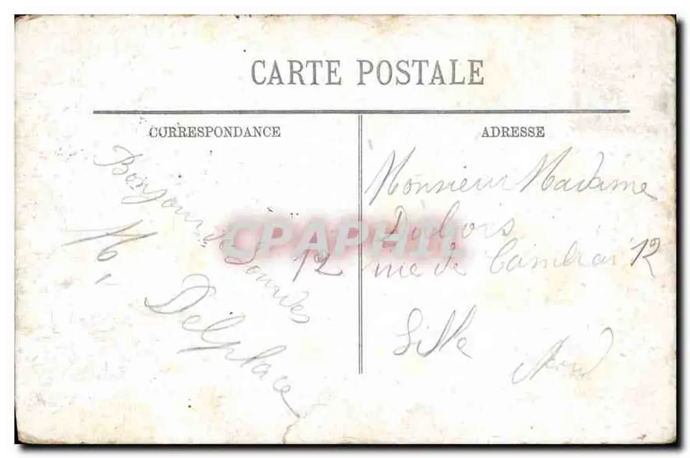 Lourdes — Uitzicht richting het Kasteel — Uitgever onbekend, n° 14 - Achterkant
