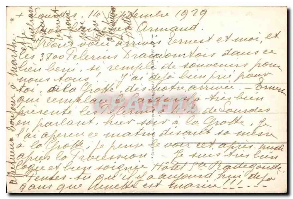 Lourdes - Die Basilika, das Schloss und der Pic du Jer — unbekannter Verlag, n° 11 - Rückseite