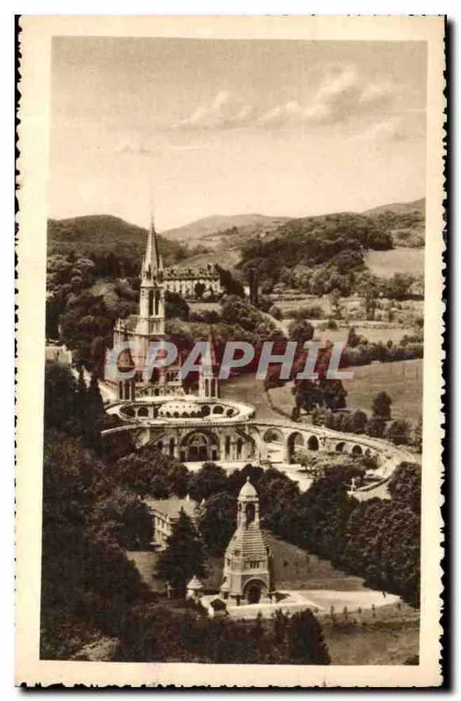 Lourdes — Basiliek en Interallieer Monument P.D. — Uitgave P. Douart, Lourdes - Voorkant