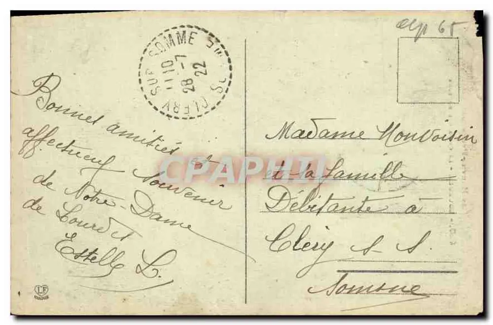 Lourdes - Die Kreuz der Bretonen — Phototype Labruche Frères Toulouse, Nr. 820 - Rückseite