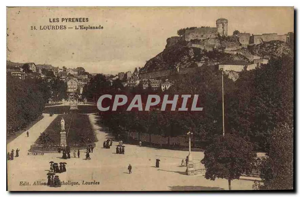 Lourdes — A Esplanada — Edit. Allionne Católica, Lourdes - Frente