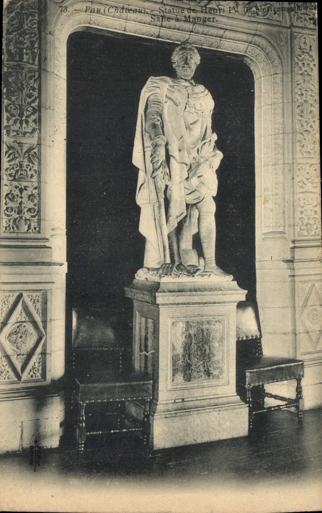Pau (Schloss) — Statue von Henri IV, Speisesaal — Anonymer Verlag, n° 73 - Vorderseite