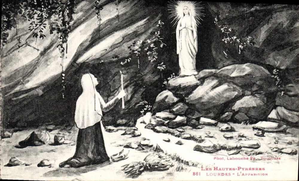 Lourdes - A Aparição — Fot. Labouche Fr. - Toulouse, n° 861 - Frente