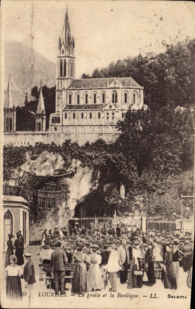Lourdes — A gruta e a Basílica — Sellecta, n°50 - Frente