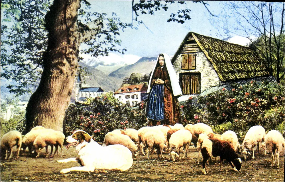 Bernadette in Bartres — Schäferei — Verlag A. Doucet-6, Serie AS - Vorderseite