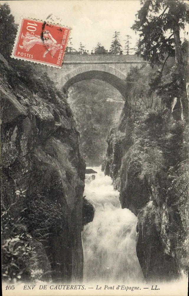 Env de Cauterets — O Ponte da Espanha — LL. — N° 105 - Frente