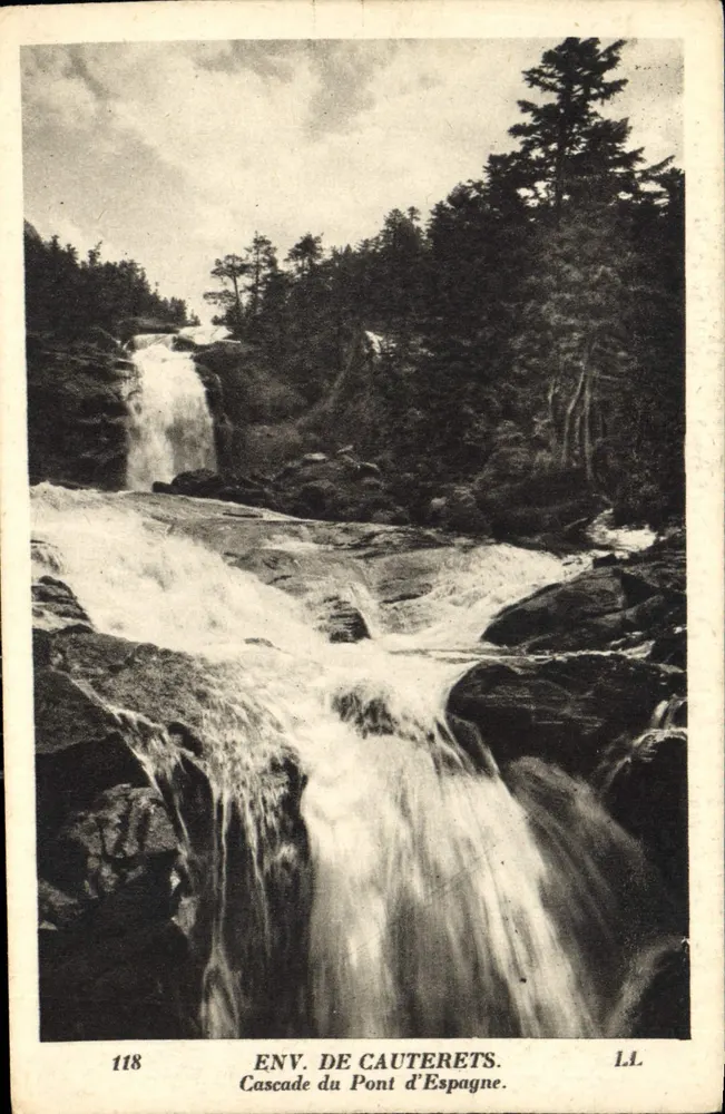 Cascata do Pont d'Espagne — Env. de Cauterets — L.L. n°118 - Frente