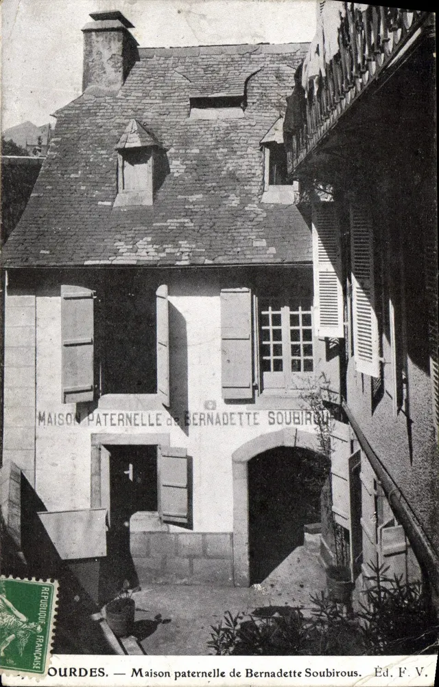 Ourdes — Vatershaus von Bernadette Soubirous — Éd. F. V. - Vorderseite