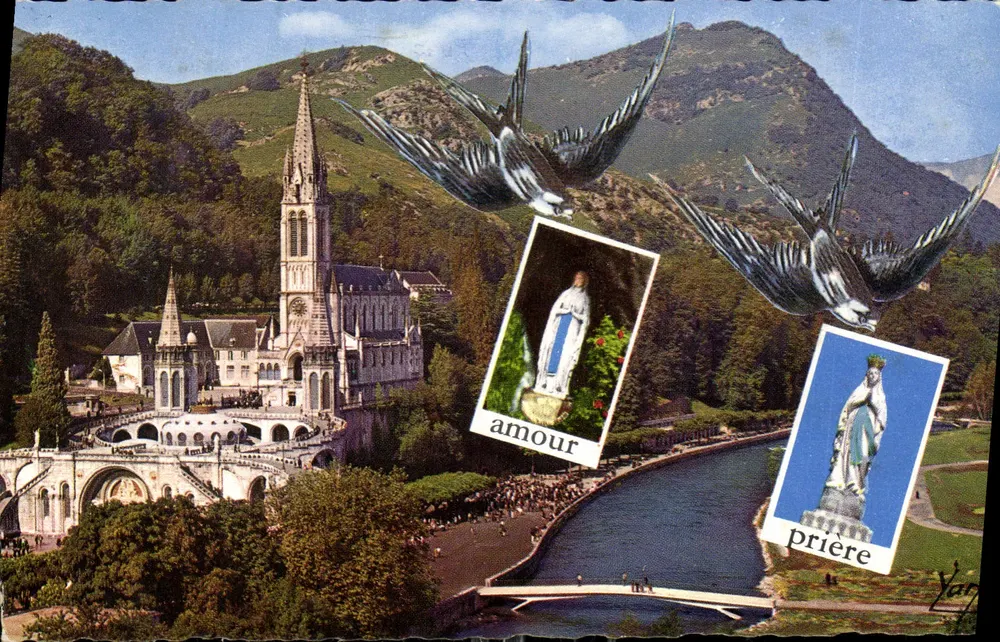 Lourdes — Santuário e estátuas da Virgem — Edição YANJ-CHAMSON - Frente