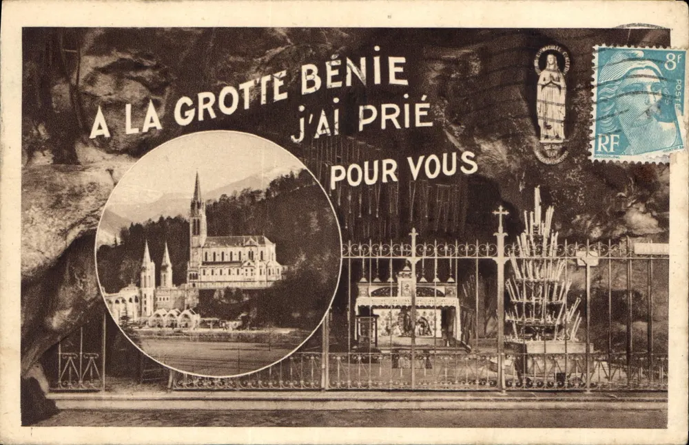 A Gruta e a Basílica — Lourdes — Edição fotográfica Quinault, n°88 - Frente