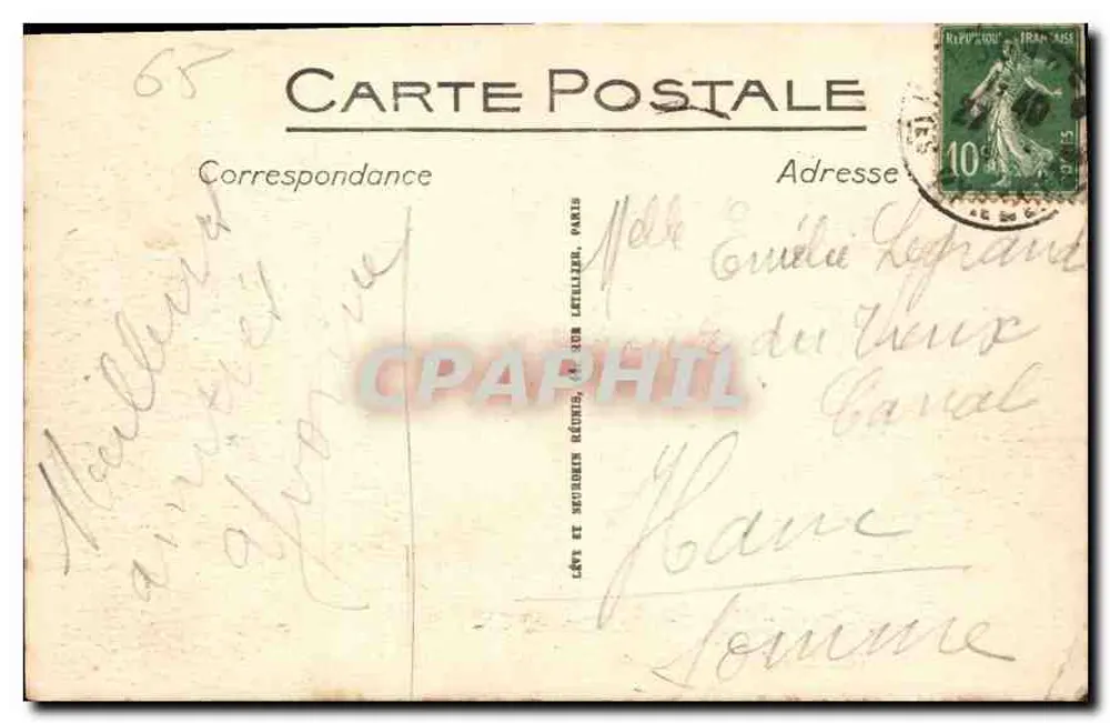 Lourdes - O Castelo — L.L. — n° 255 - Verso