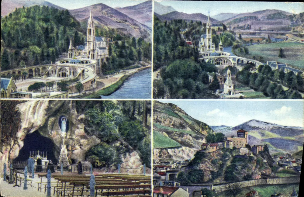 Lourdes — Die Basilika, Die Grotte und das Schloss — Edition P. D. - Vorderseite