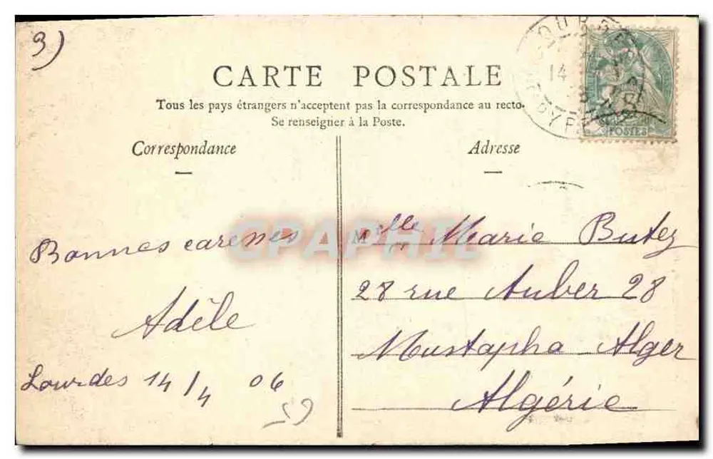 LOURDES - Aparecida da Virgem para Bernadette - Viron, fot.-édit. Lourdes - Verso