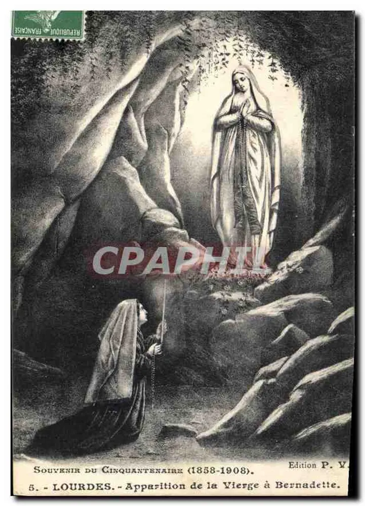 Lourdes - Aparição da Virgem para Bernadette - Edição P. V. - Frente