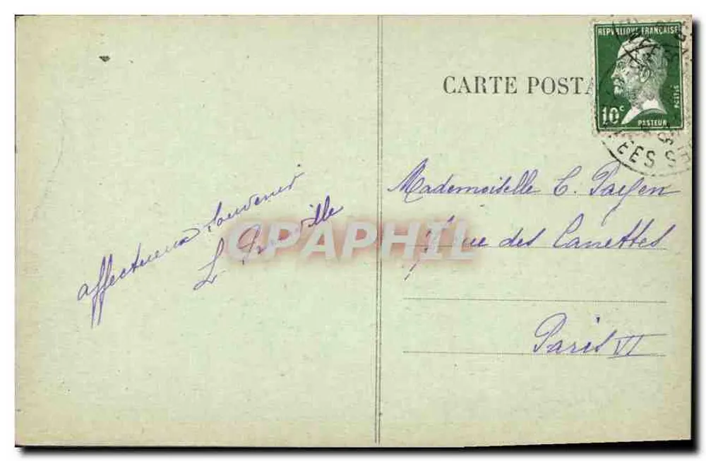 Lourdes — La Basílica y el Calvario — Editor no identificado, n° de serie 234 - Reverso