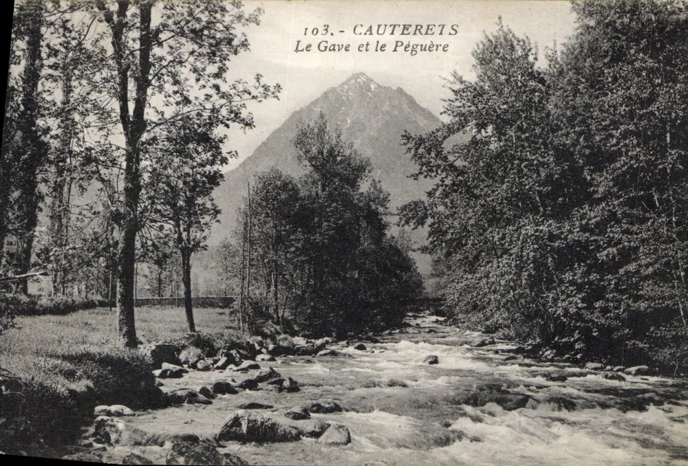 Cauterets - O Gave e o Péguère — Edição Quaintrel - Loupès, n°103 - Frente
