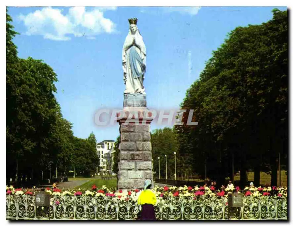 Estátua da Virgem coroada em Lourdes — Edições P. Chambon — n°21 - Frente
