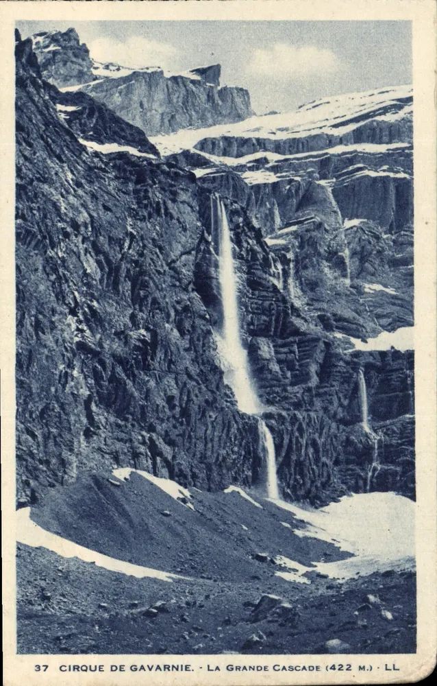 Cirque de Gavarnie — A Grande Cascata (422 m) — LL, n° 37 - Frente