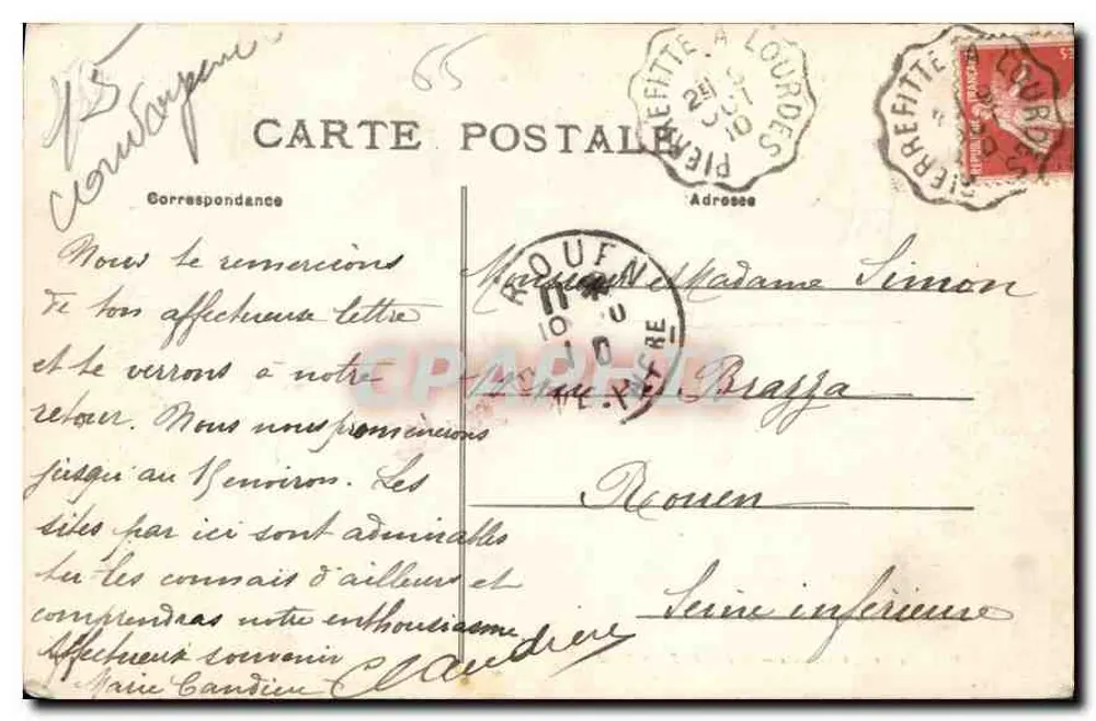 Cauterets — Vignemalle (3298 m.), Labassa (2981 m.) e a Sèbe — editor não visível - Verso
